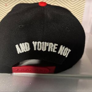 New-era Men's Black and Red Hat